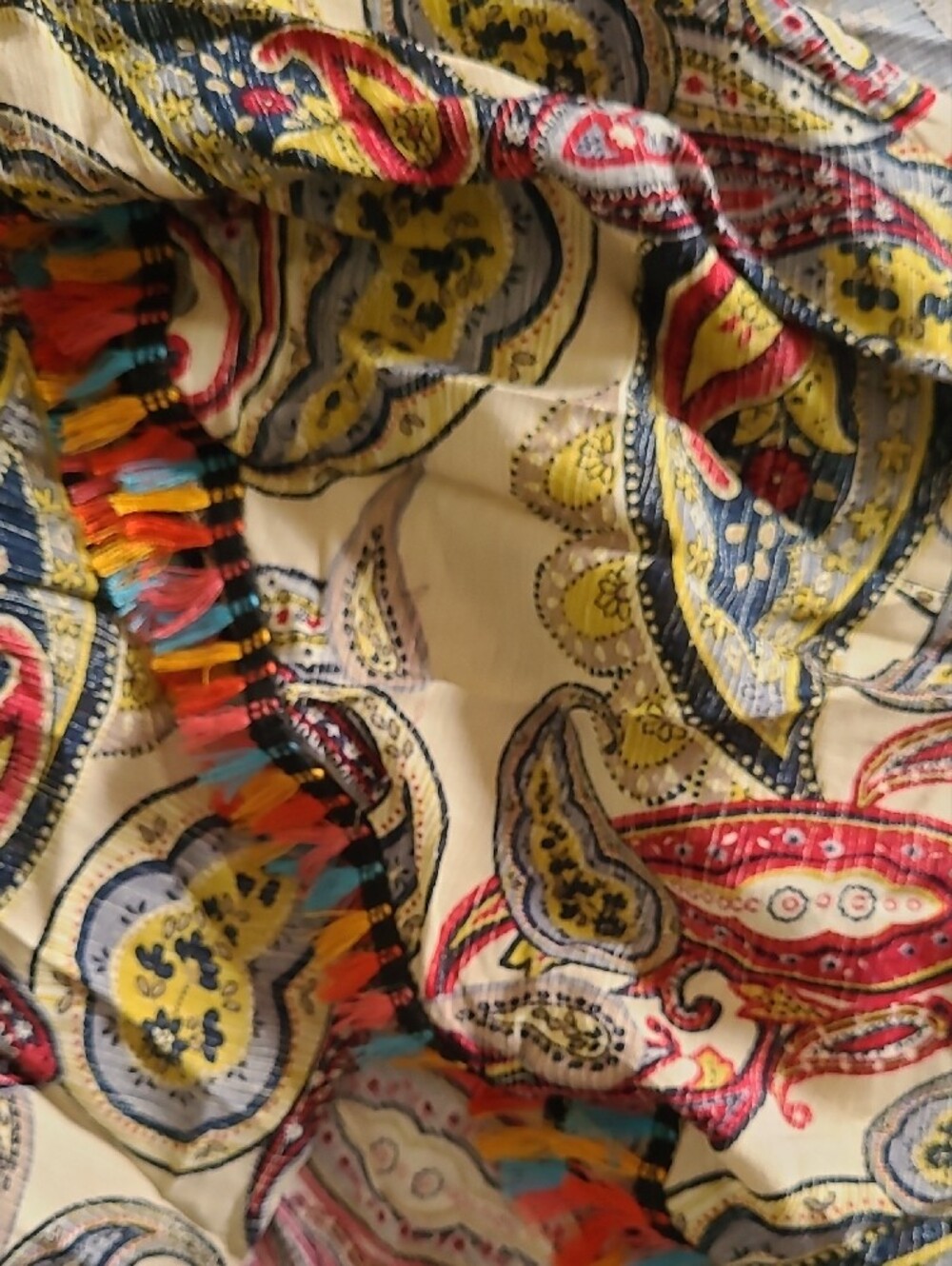 JODIFL Olive Paisley V-Neck Balloon Sleeve Tunic - Picture 15 of 15